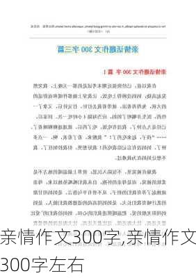 亲情作文300字,亲情作文300字左右