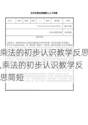 乘法的初步认识教学反思,乘法的初步认识教学反思简短