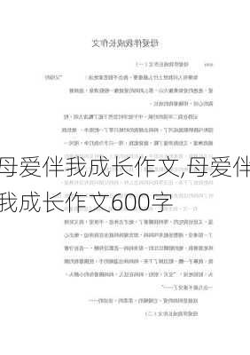 母爱伴我成长作文,母爱伴我成长作文600字