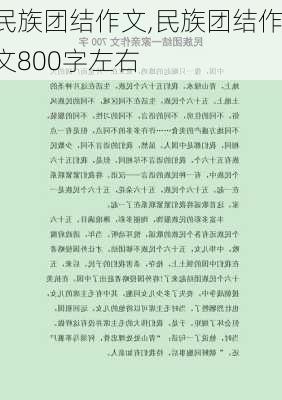 民族团结作文,民族团结作文800字左右