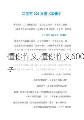 懂你作文,懂你作文600字