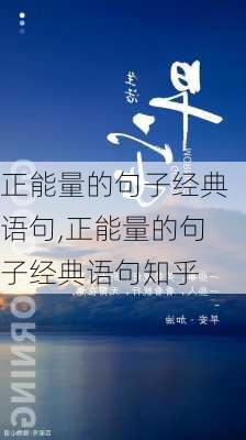 正能量的句子经典语句,正能量的句子经典语句知乎