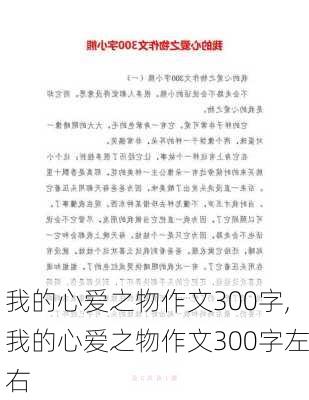 我的心爱之物作文300字,我的心爱之物作文300字左右