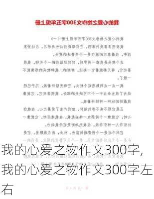 我的心爱之物作文300字,我的心爱之物作文300字左右