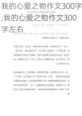 我的心爱之物作文300字,我的心爱之物作文300字左右