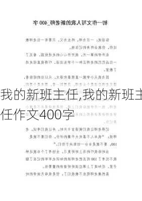 我的新班主任,我的新班主任作文400字