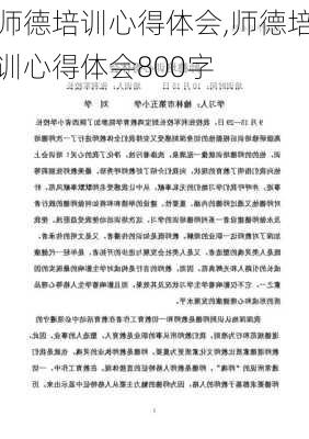 师德培训心得体会,师德培训心得体会800字