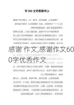 感谢 作文,感谢作文600字优秀作文