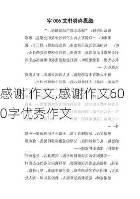 感谢 作文,感谢作文600字优秀作文