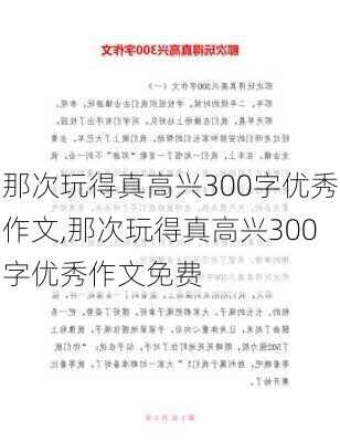 那次玩得真高兴300字优秀作文,那次玩得真高兴300字优秀作文免费