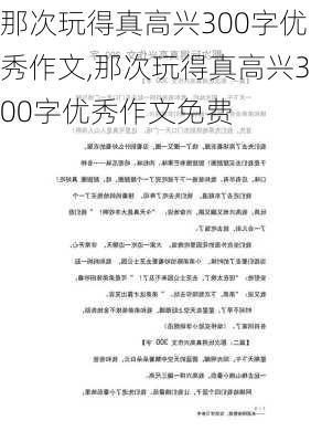 那次玩得真高兴300字优秀作文,那次玩得真高兴300字优秀作文免费