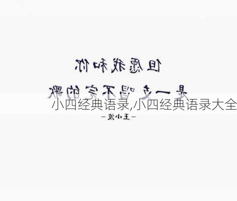 小四经典语录,小四经典语录大全