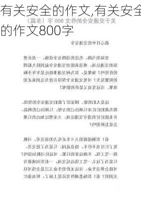 有关安全的作文,有关安全的作文800字