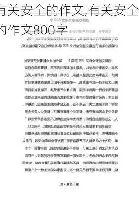 有关安全的作文,有关安全的作文800字