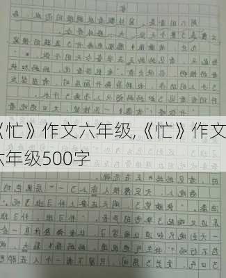 《忙》作文六年级,《忙》作文六年级500字