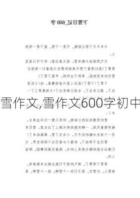 雪作文,雪作文600字初中