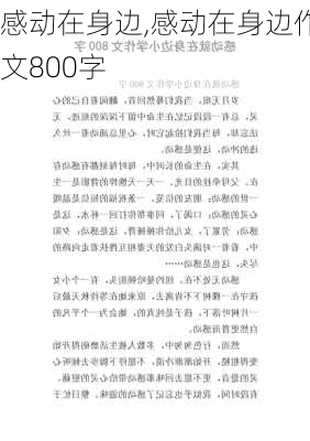 感动在身边,感动在身边作文800字