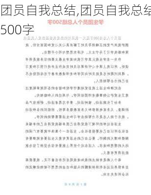 团员自我总结,团员自我总结500字