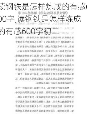 读钢铁是怎样炼成的有感600字,读钢铁是怎样炼成的有感600字初二