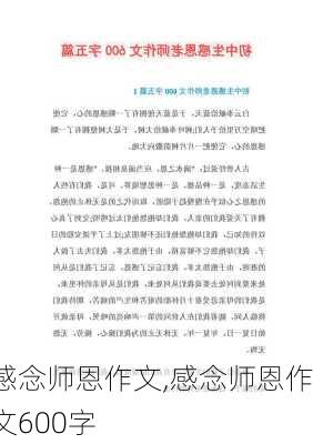 感念师恩作文,感念师恩作文600字