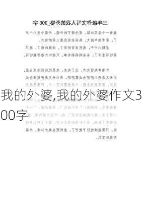 我的外婆,我的外婆作文300字