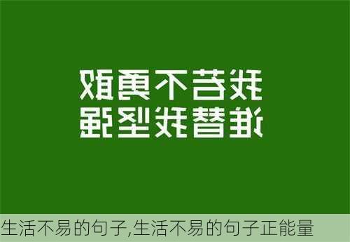 生活不易的句子,生活不易的句子正能量