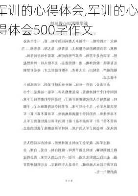 军训的心得体会,军训的心得体会500字作文