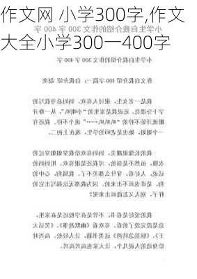 作文网 小学300字,作文大全小学300一400字