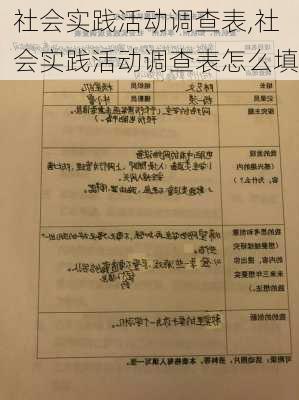 社会实践活动调查表,社会实践活动调查表怎么填