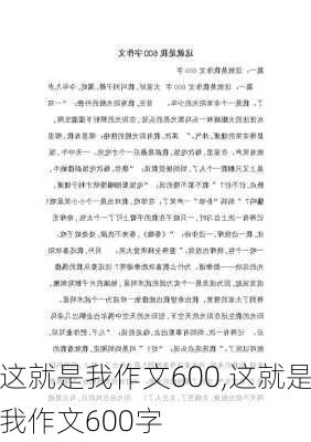 这就是我作文600,这就是我作文600字