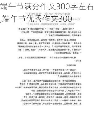 端午节满分作文300字左右,端午节优秀作文300