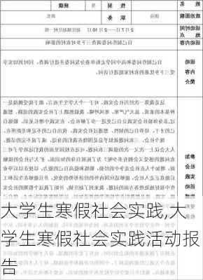 大学生寒假社会实践,大学生寒假社会实践活动报告