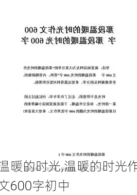 温暖的时光,温暖的时光作文600字初中