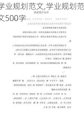 学业规划范文,学业规划范文500字