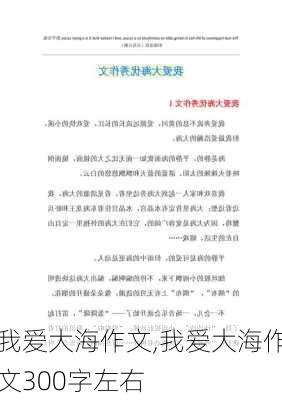 我爱大海作文,我爱大海作文300字左右