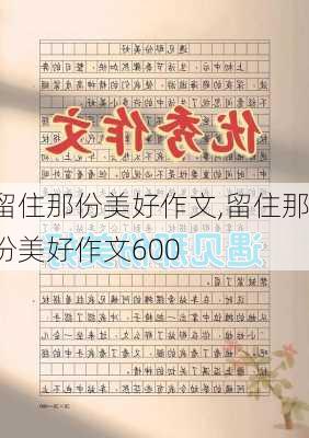 留住那份美好作文,留住那份美好作文600