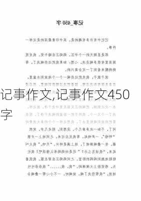 记事作文,记事作文450字