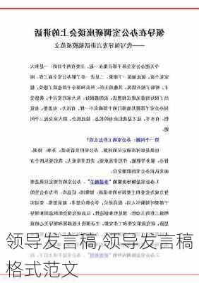 领导发言稿,领导发言稿格式范文