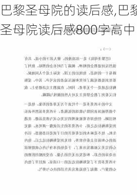 巴黎圣母院的读后感,巴黎圣母院读后感800字高中